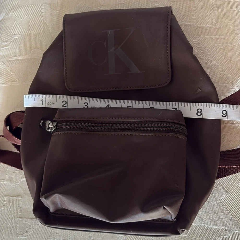 Calvin Klein Brown Backpack Durable Material med size Unisex